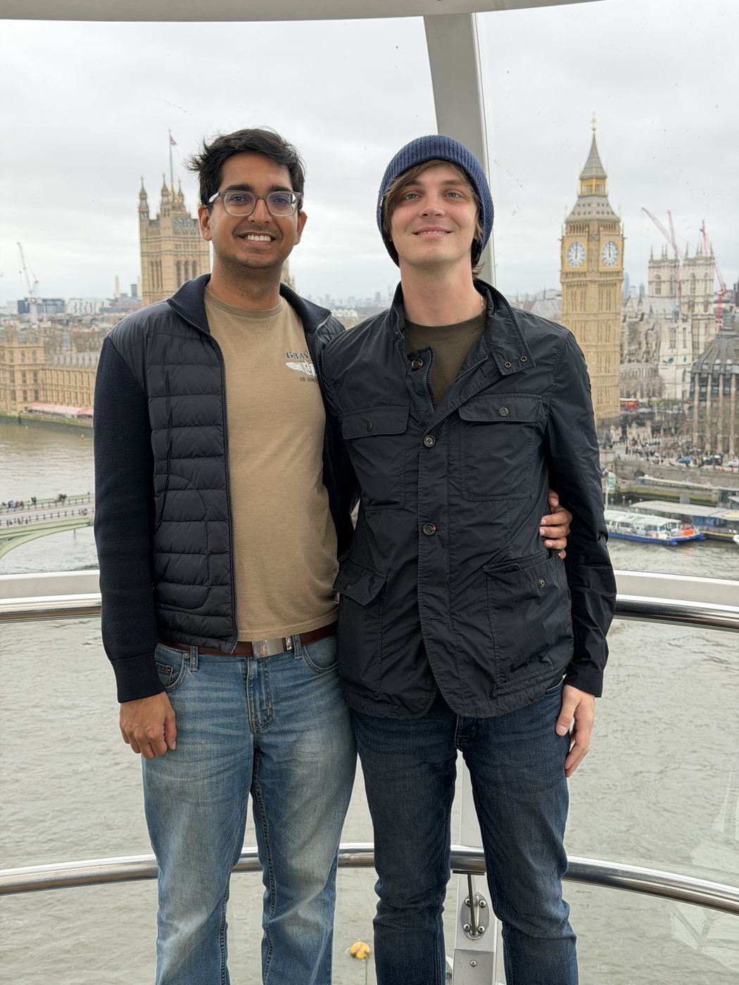 Posing in front of Big Ben, London